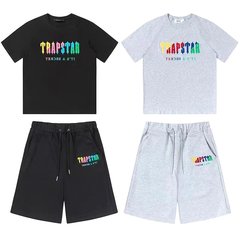 Trapstar Multicolor Short-Sleeve Tee and Shorts Sets in Cotton, S–XL