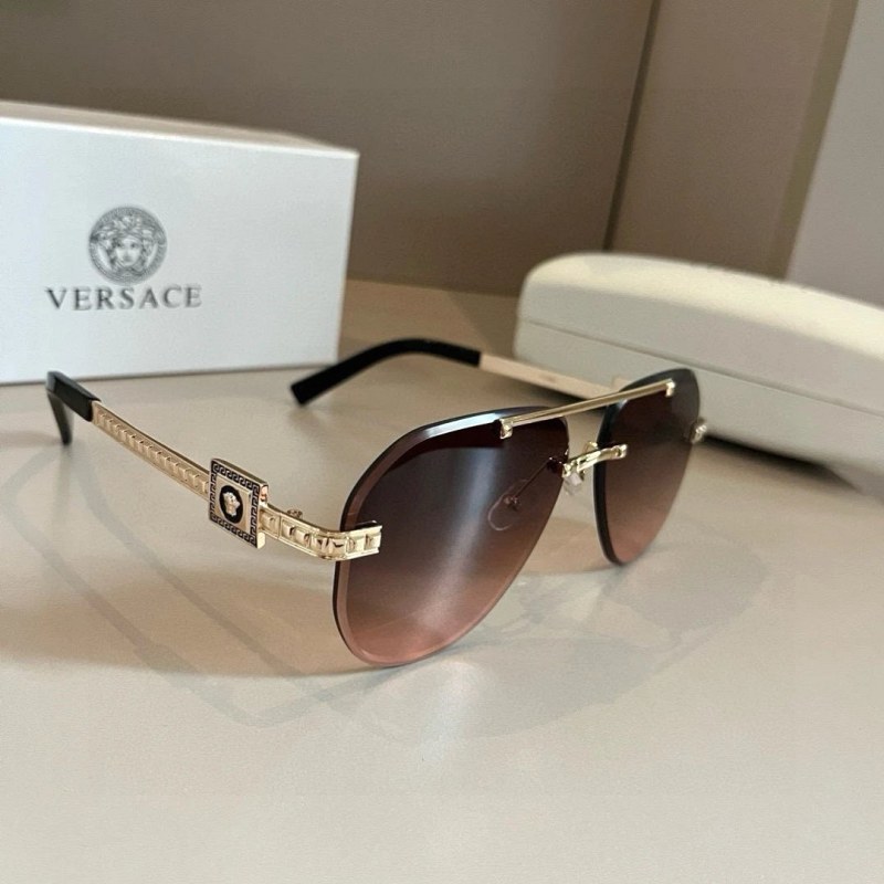 Versace Brown Sunglasses With Polarized Lenses in a Modern Everyday Shape
