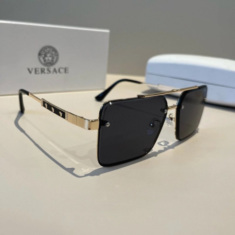 Versace Gray Polarized Sunglasses in a Modern Everyday Frame