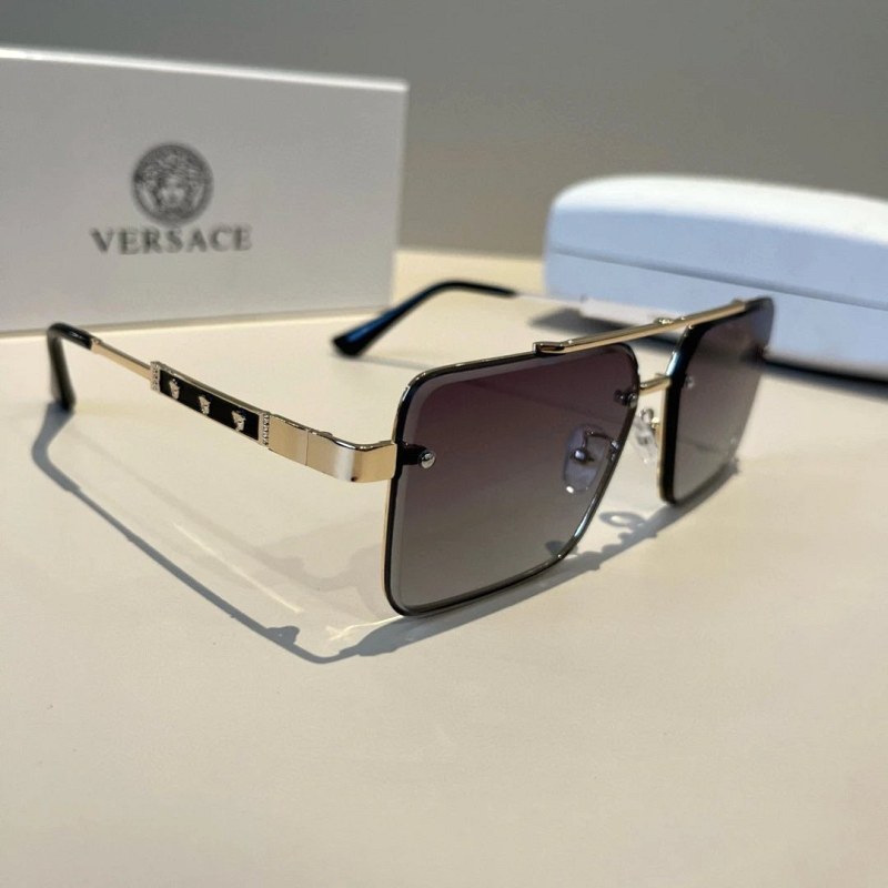 Versace Gray Polarized Sunglasses in a Large Everyday Frame