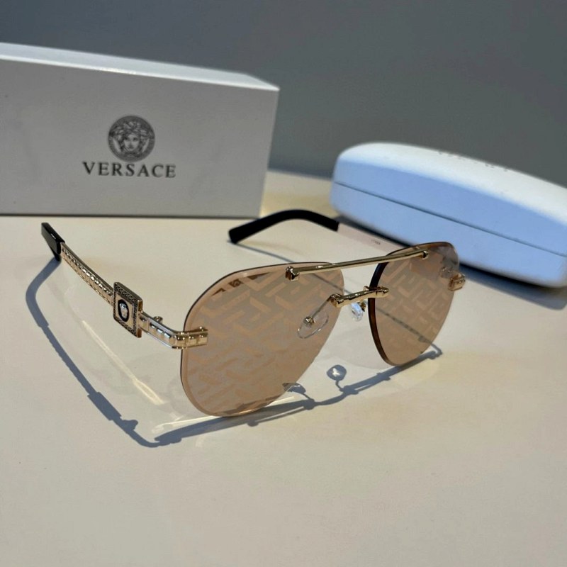 Versace Gray Sunglasses in a Modern Everyday Frame