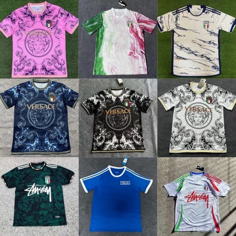 Versace Multicolor Short-Sleeve Football Jersey Collection, S–XXL