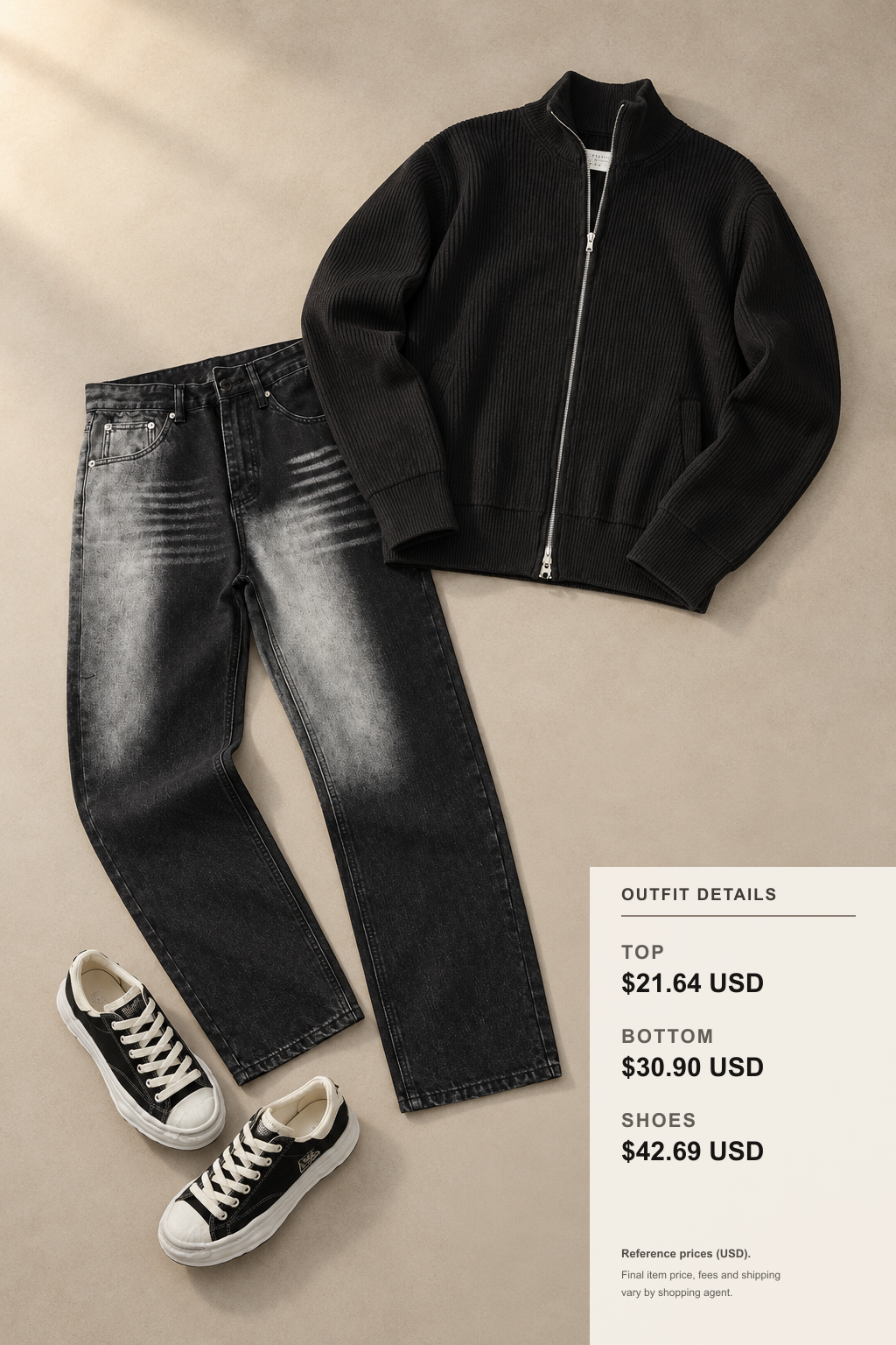 maison margiela GAT Styling on fashionreps outfit 1 editorial flat lay for fashionreps