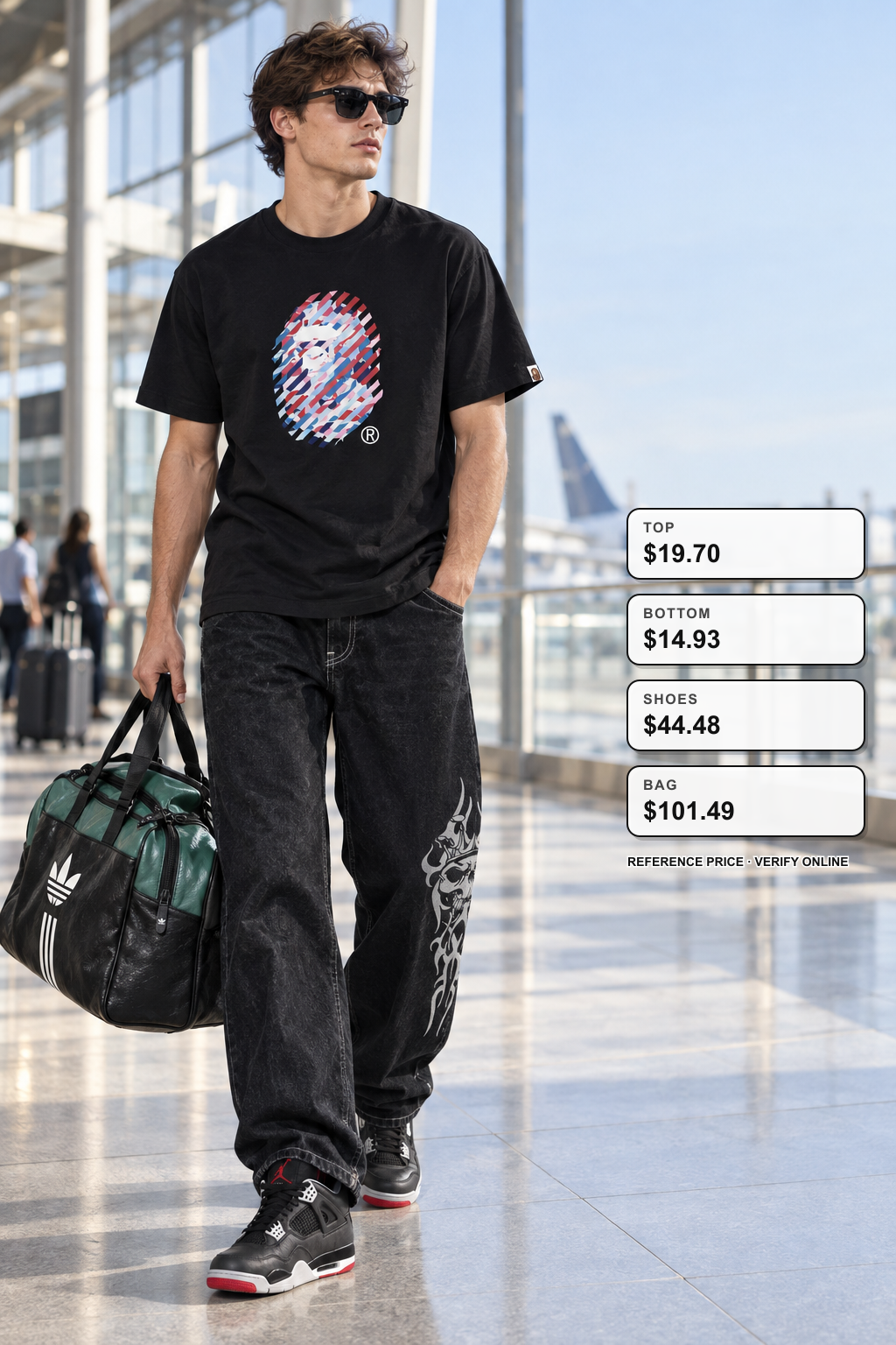 Graphic Tee Travel Outfits on fashionreps full outfit styling visualization for fashionreps