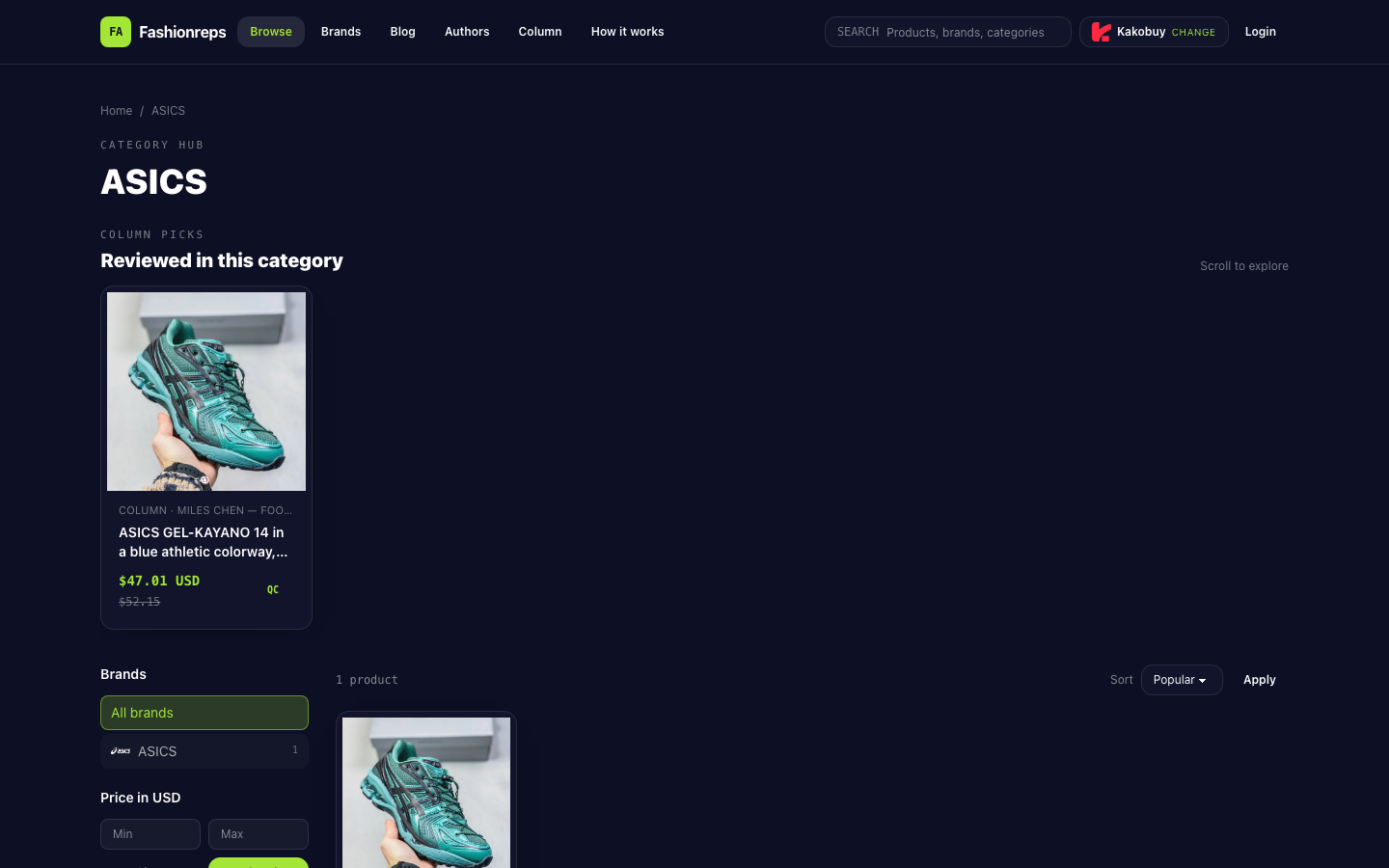 Asics Shoe Shortlist: Directory vs Sheets featured image for fashionreps